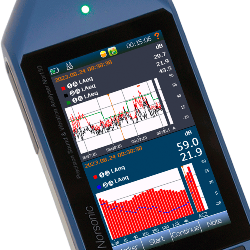 Norsonic Nor150 sound analyser for environmental monitoring