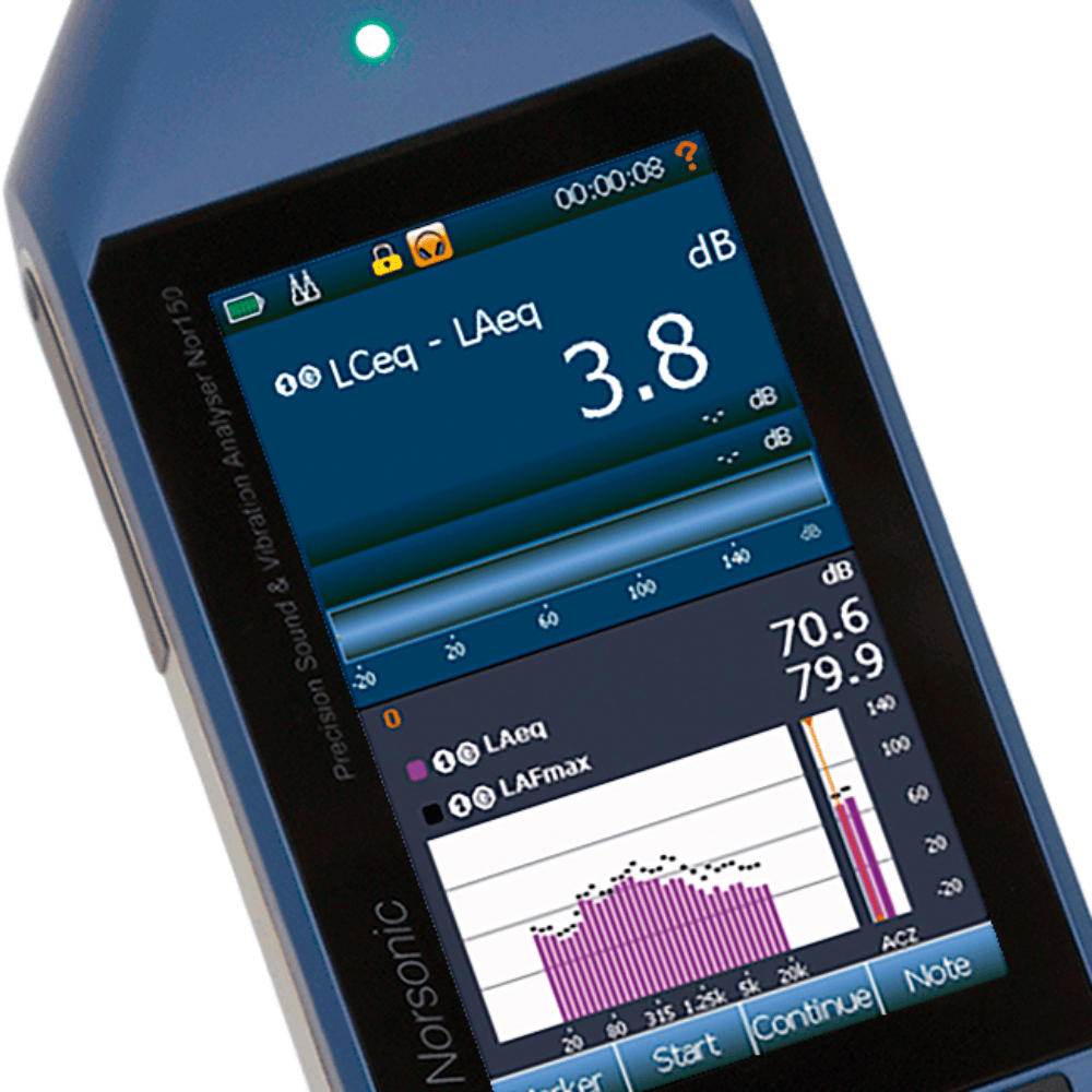 Norsonic Nor150 sound analyser for noise at work application